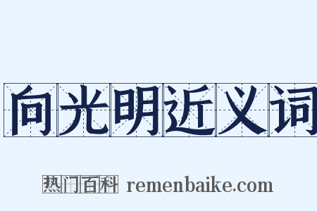 向光明近义词是什么意思的图片